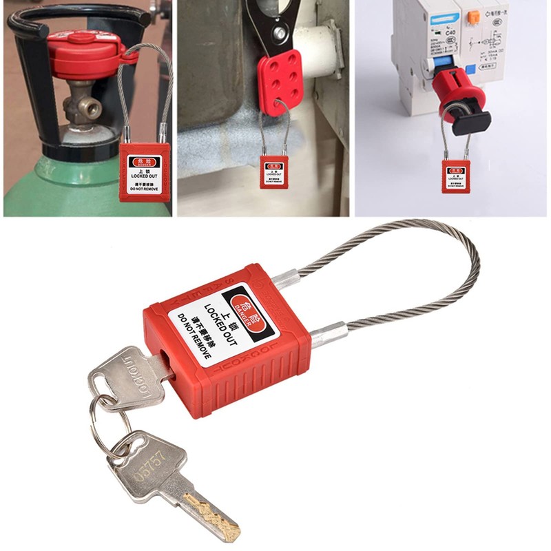 Lockout Padlock, 1Pcs Padlocks with 2 Keys Engineering Safety Padlock