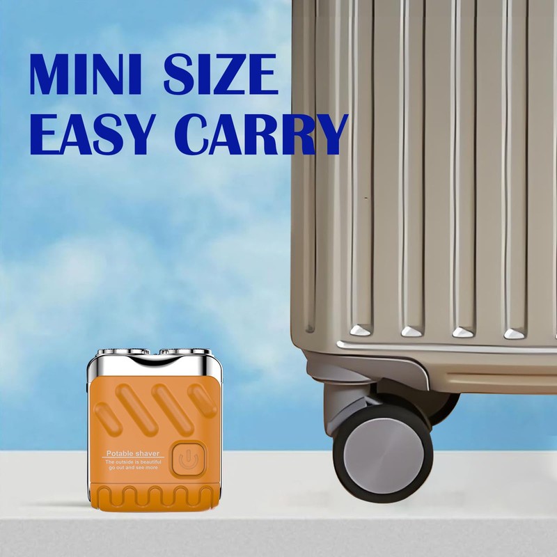 Skywortl Mini Shaver, Beard Shavers Portable Suitcase Design Razor, Mini
