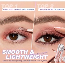 SACE LADY Liquid Eyeshadow Waterproof, Pigmented Glitter Makeup Cream 0.12oz