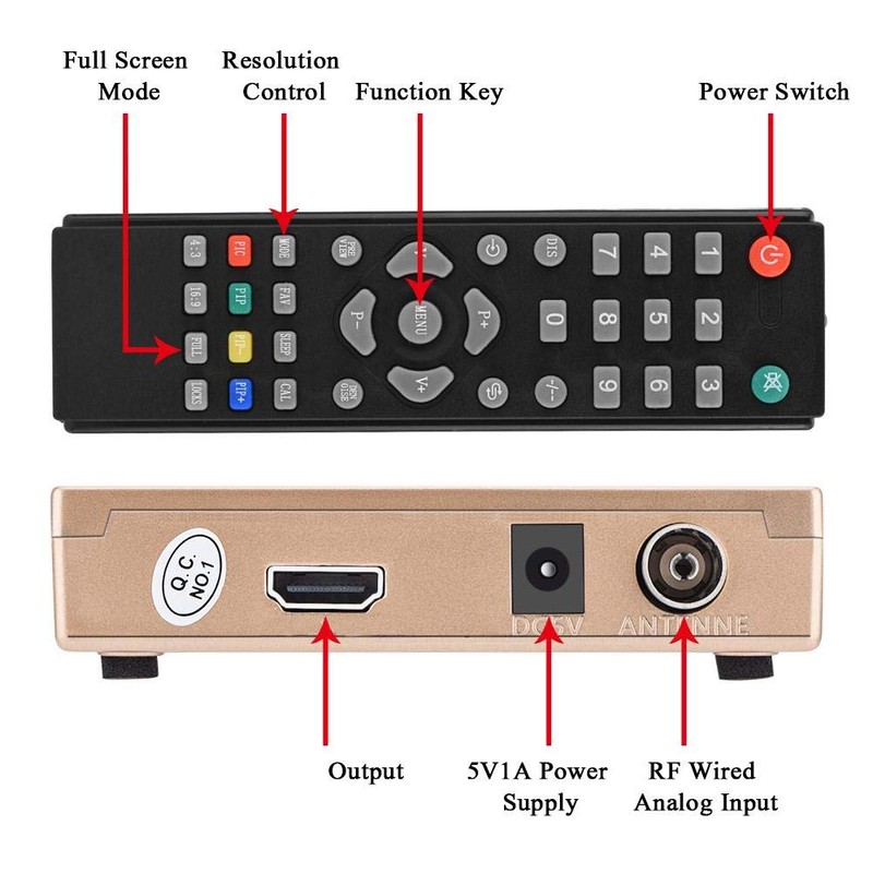 VBESTLIFE Analogue TV Adapter for Analogue TV Receiver with HF