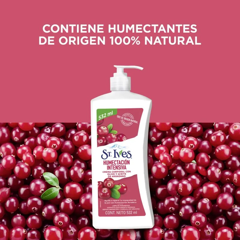 St. Ives Crema Corporal Humectante Intensiva Olivo Arándano