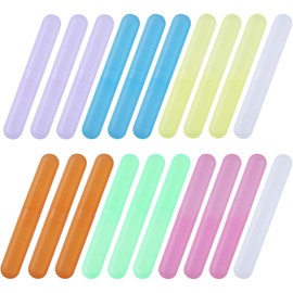 EOGRFW 20 Stück Zahnbürsten Etui, Tragbare Zahnbürste Schutzhülle für Reisen, Reise Zahnbürstenbox, Wiederverwendbar Zahnbürste Aufbewahrung für Reisen, Haushalt und Aufbewahrung, 7 Farben