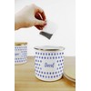 Purely Home Indigo Polka Dots Spots Tea Canister - White