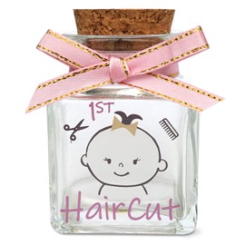 HAMUIERS First Haircut Keepsake Holder, First Curl Keepsake Box for Kids Baby Keepsake Box Baby Shower for Babies to Keep The Childhood Memory - Girl