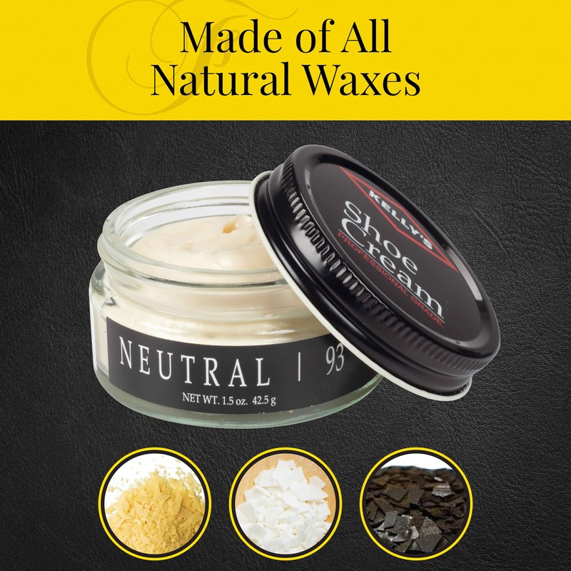 Kelly's Neutral Shoe Polish 1.5 oz - Professional Leather Shoe