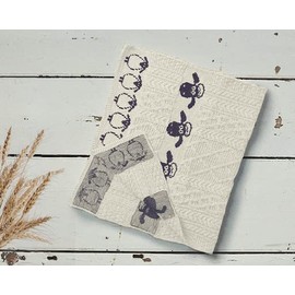 Aran Woollen Mills Irish Throw Sheep Wool Blanket Made in Ireland 25" x 40"