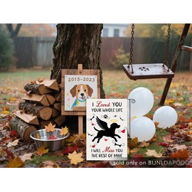 Dog Memorial Garden Flag 12x18 Inch Double Sided Pet Remembrance Bereavement Yard Sign for Outdoor