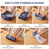 Navy Blue Collapsible Print Foot Soak Tub 15L Travel Feet