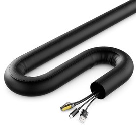 deleyCON 1.5 m Cable Sleeve with Velcro Fastening, 40 mm Diameter, Cable Management, Cable Duct, Cable Protection, Robust Nylon Cable Sheath, Household, Office, Des