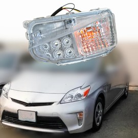 labwork DRL Fog Lights Assembly 8152147060 Replacement for 2010-2015 Toyota Prius Clear Lens Left Side (Driver Side)