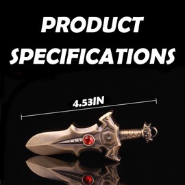 SIMBAE Cool Metal Torch Lighter, Unique Swords Design Appearance, Inflatable and Reusable, Suitable for Men's Gift Ideas (No Gas) (Copper)