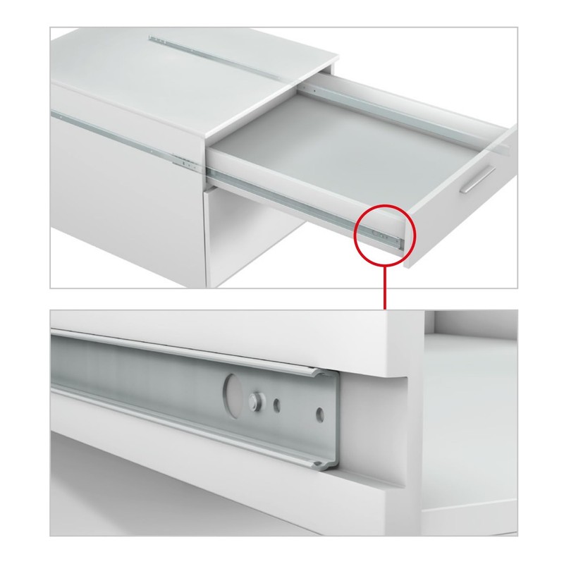 Free P&P – Drawer Runners Groove Ball Bearing - 27mm