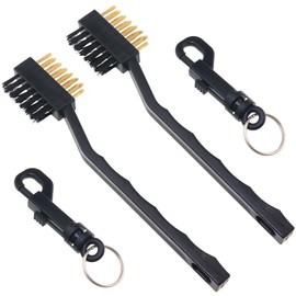 FMHXG 2PCS Golf Club Brushes Golf Double Sided Cleaning Brush Set Length 7 inches Copper Wire Brushes for Clubs Shoes Other Equipment to Remove Dirt from Grooves