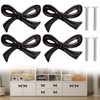 4 Pcs Black Bow Cabinet Knobs Vintage Bow Shape Cabinets