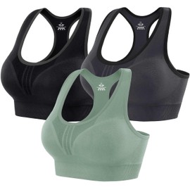 Heathyoga High Impact Sports Bras for Women High Support Padded Sports Bra Workout Bras for Women Racerback Bra for Yoga