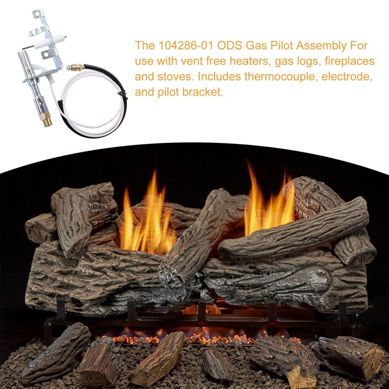 104286-01 ODS Pilot Assembly for Wall Heaters Fireplaces Gas Logs,
