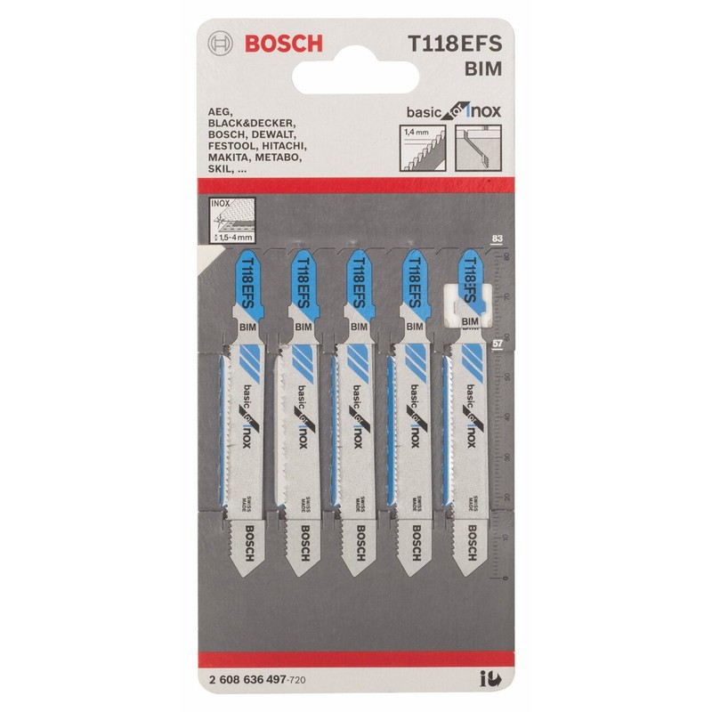 2608636497 Jigsaw Blade"T 118 Efs" 5Piece