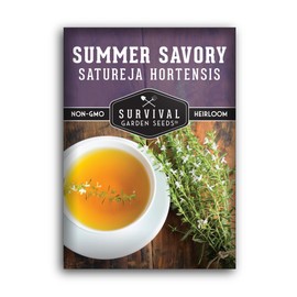 Summer Savory Seeds for Planting – Heirloom Non-GMO Savory Herb with Robust Flavor for Summer Gardens, Productive Plants for Cooking & Homestead Kitchens – Survival Garden Seeds (1 Pack)
