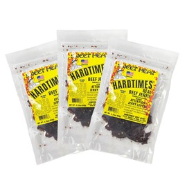 Hardtimes Handcrafted Beef Jerky - Sweet Heat Flavor - 3 Pack of 2.25 oz Bags