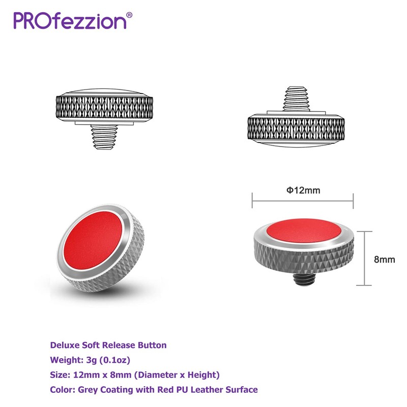 PROfezzion Deluxe & Sturdy Brass Soft Release Button with Microfiber