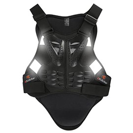 Chest Protector Motocross Armor Vest Spine Protector, Motorcycle Dirt Bike Vest for Men Off-Road Racing Cycling Body Guard Reflective Vest (M)