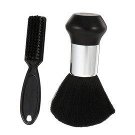 FRCOLOR 4pcs Salon Neck Duster Brush Professional Hair Cleaning Brush for Barbershop Soft Material Multi-functional Hairdressing Tool for Dust Removal and Styling