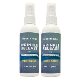 Phoenix Rose Wrinkle Release and Static Removal Spray - Fresh Scent - 3 oz Spray Bottle - TSA Travel Compliant - (Pack of 2) - (Packaging may vary)