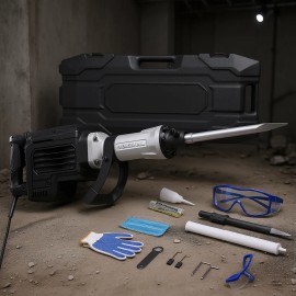 Electric Jackhammer 3000 W 1700 BPM SDS Max Concrete Breaker Industrial Demolition Tool for Wall Tile FoundationNumber of Bit Kits: 1 Pick Head, Power(Nameplate): 3000 W