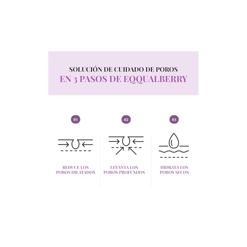 EQQUALBERRY Suero Facial Purple PDRN Minimiza Poros 30 ml
