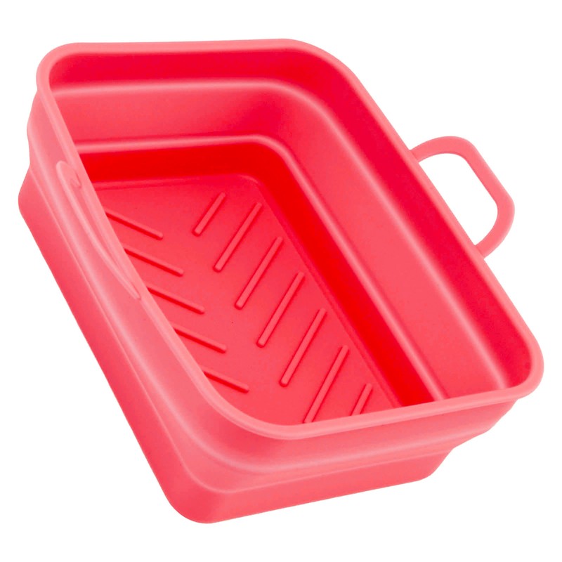 2Pcs Fryer Liner Heat Resistant Silicone Groove Design Easy to
