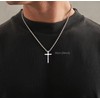 GAVU Gold Silver Black Stainless Steel Cross Pendant Necklace for