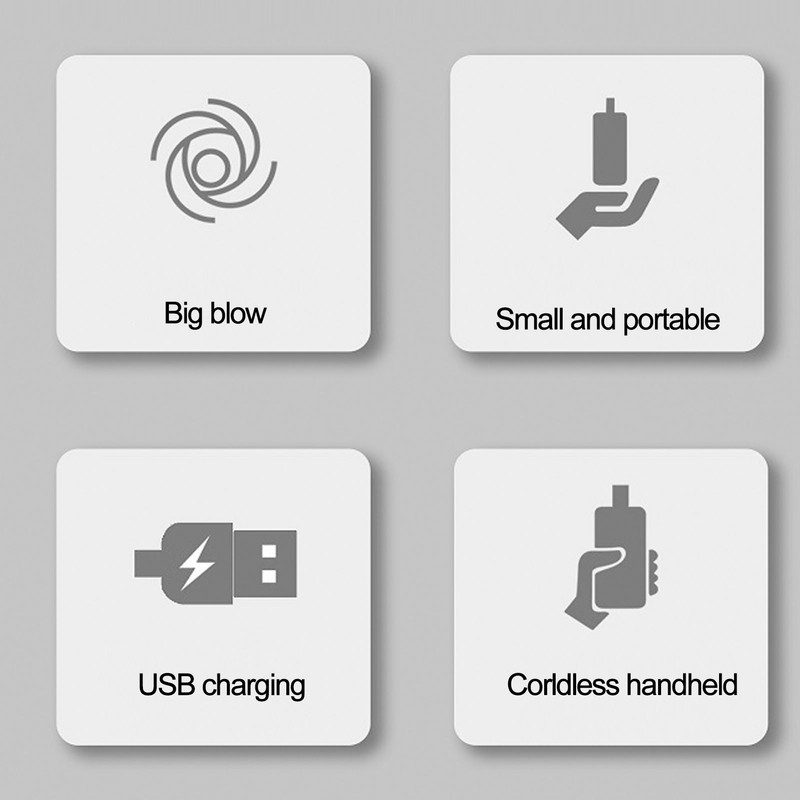 Cordless Air Duster Battery 36000 RPM USBC Fast Charging Dust