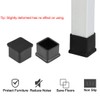 sourcing map Rubber Furniture Caps 25mm x 25mm Square Shaped