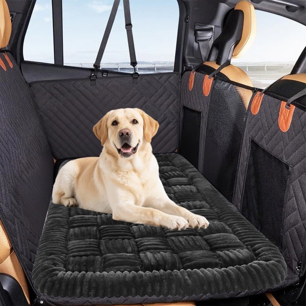 QPK Dog Car Bed Mat for Backseat Extender, Non-Slip Washable