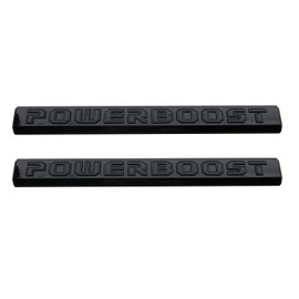 2pcs POWERBOOST Latter Emblem Left Door Badge Nameplate Replacement for 2019-2023 F-150 (Black)