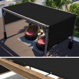 ColourTree 9' x 16' Black Pergola Sun Shade Canopy Replacement Cover UPF50, Commercial Grade 260 GSM Cloth for Outdoor Patio, Garden, Deck, Backyard (We Make Custom Size)