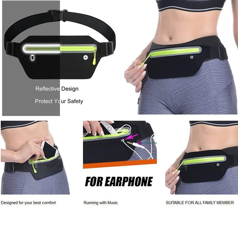 Yomym, Cinturón para Correr, Mediano, Negro