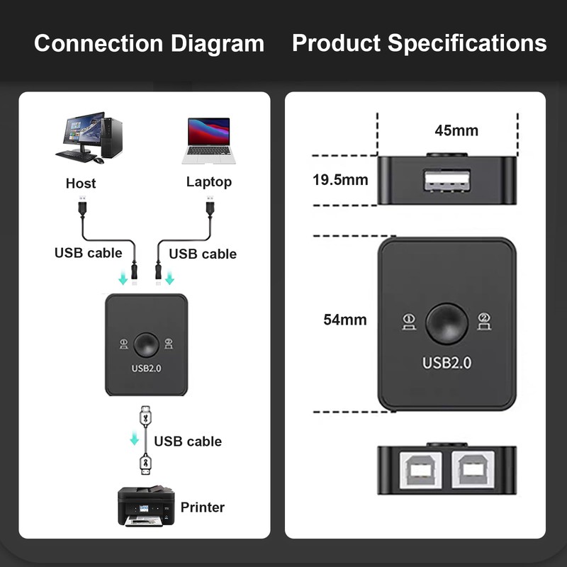 USB 2.0 Sharing Switch for Multiple Computers,USB 2.0 Switcher Sharing