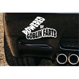 Powered by Goblin Farts Funny Vehicle Decal, Off-Road 4x4 Sticker,