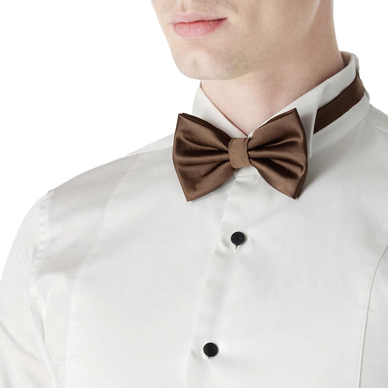 DonDon Men's Handmade Silk Look Bow Tie 12 x 6