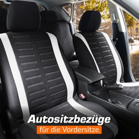 Upgrade4cars Car Seat Covers Set for Front Seats | Universal Car Seat Covers in White