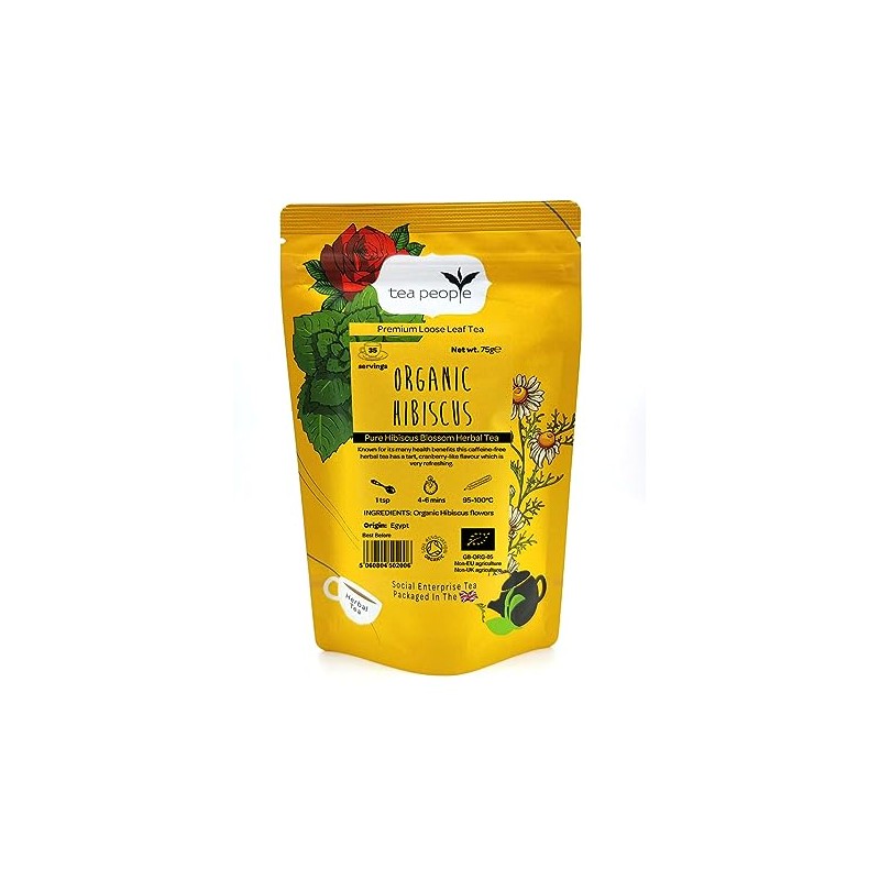 Tea People Organic Hibiscus - 75g Retail Pack