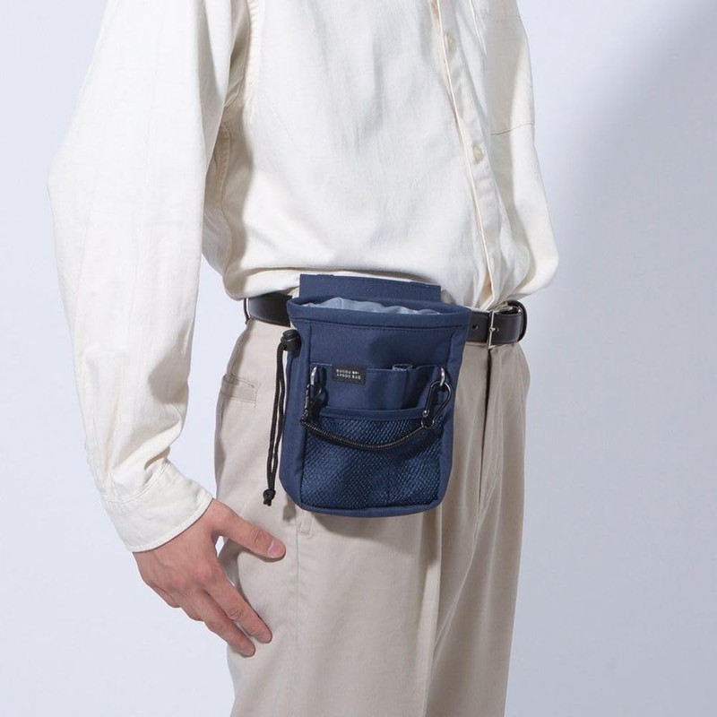 Kutsuwa BE024BL Apron Bag, Stationery Apron Bag, Drawstring Bag, Blue,