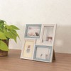 Nakabayashi Resin Two-Tone Photo Frame 4-Opening Blue F-TMS-111-4-B