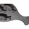 Old Mountain 10145 Fish Impression Cornbread Pan, Cast Iron, Black,