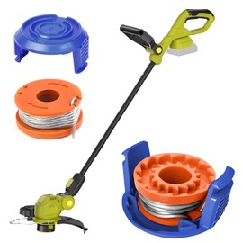 ELLECILA 6 Pack Strimmer Spool for Macallister, Trimmer Replacement Spool Line with Spool Cover, Strimmer Wire, Grass Trimmer Spool, Replacement Strimmer Line for Macallister Mac Allister MGTP18Li