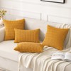 MIULEE Pack of 2 Corduroy Decorative Throw Pillow Covers 18x18