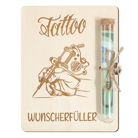 BOFUNX Tattoo Gift Wooden Tattoo Money Gift Packaging with Test Tubes Funny Tattoo Gift for Women Men Tattoo Lovers Tattoo Artist