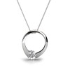 Cate & Chloe Dahlia 18k White Gold Plated Pendant Necklace