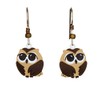 Sienna Sky Brown Owl And Tan Dangle Drop Earrings, Brown/Tan